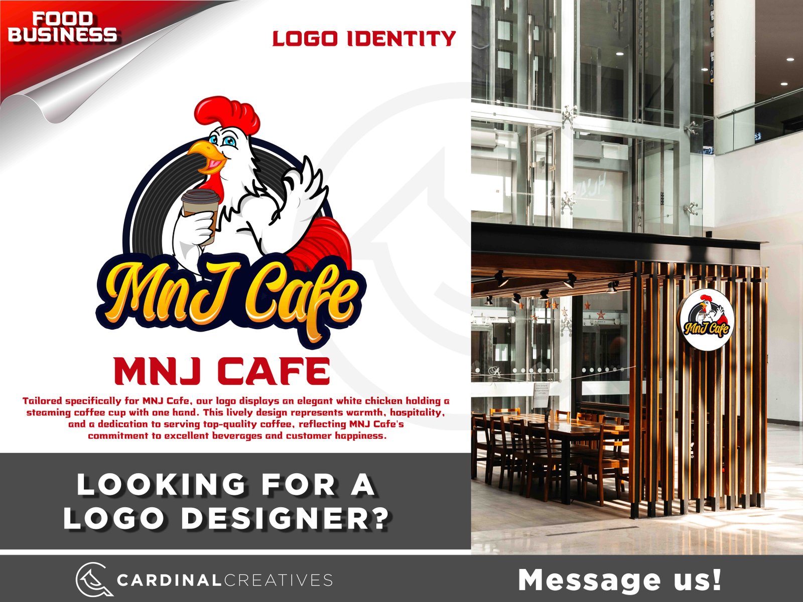 MNJ Cafe Logo Design